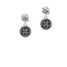 Delight Jewelry Celtic Knot In Black Circle Crystal Clip On Earrings - pha lê trong suốt - Xem 2