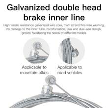 Mountain Bike Cable Set, Brake Cable & Shift Cable & Cable Housing & End Caps, For Road Bike - Multicolor - View 3