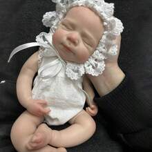 13 Inch Adorable Silicone Girl Handmade Real Touch Newborn Reborn Doll For Gift Or Collection - Multicolor - View 7