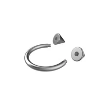 8Pcs Stainless Steel Septum Piercing Nose Ring Cartilage Earrings For Women Men Body Jewelry Punk Accessories 16G