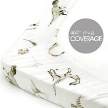 Pack N Play Sheets Fitted 2 Packs, Stretchy Ultra Soft Jersey Knit Pack And Play Sheets, Universal Fitted Portable/Mini Crib Mattresses Snug, Oliver Flora For Boy And Girl Love Valentine