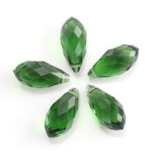 10入組10*20mm水滴形玻璃DIY珠寶吊墜，帶橫向孔，適用於耳環、項鍊、手鍊和汽車裝飾 - 橫孔水滴 - 查看 11