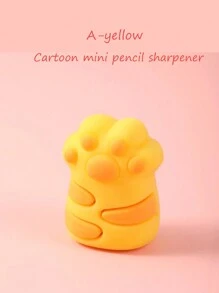 1入貓爪形可愛鉛筆刨花機，適用於標準鉛筆，學生學校辦公室文具必備