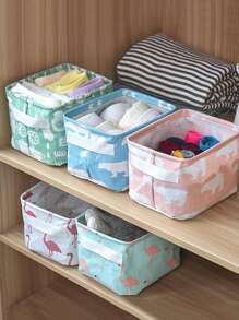 1入組卡通圖案桌面儲物籃