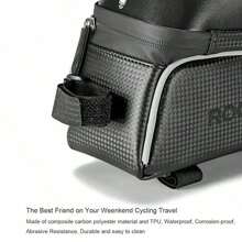 ROCKBROS Fahrrad/Fahrrad Telefon Front Frame Tasche, wasserdicht, Tube Tasche, Radfahren Tasche, Radfahren Geschenke für Männer Kompatible Telefon unter 6.5" - Schwarz - Übersicht 8