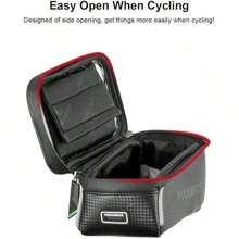 ROCKBROS Fahrrad/Fahrrad Telefon Front Frame Tasche, wasserdicht, Tube Tasche, Radfahren Tasche, Radfahren Geschenke für Männer Kompatible Telefon unter 6.5" - Schwarz - Übersicht 3