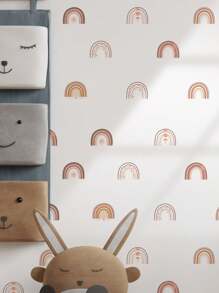 6 قطع ملصقات جدارية كرتونية بشكل قلوب قوس بوهيمية، ملصقات جدارية بنقاط مطرية وسحب قوس ، ديكور منزلي شمالي أنيق، لوحات جدارية صغيرة جميلة بطراز قديم لقوس ، ملصقات، ديكور جداري، ملصق فينيل لديكورات المنزل، عناصر ديكور الربيع لتجديد منزلك، ملصقات ديكور الإطار