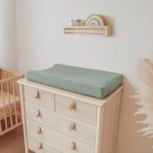 2 paquetes de Funda de colchoneta de cambio de pañales de muselina, Cubiertas de mesa cambiadora de bebé, Cubiertas de mesa cambiadora de muselina para niños y niñas, se ajusta a tamaño estándar de almohadillas de cambio, 32"X16"X4", Regalos y decoraciones para baby shower