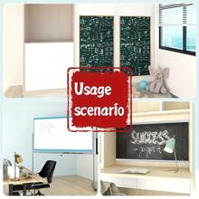 1 Set 45cm/17.7in*100cm/39.3in Self-Adhesive Blackboard/Whiteboard/Green Board Paper, Can Be Cut Freely And Erased Repeatedly, Suitable For Writing Practice, Chalk & Marker Art, Home Decoration, Meeting Records. Comes With 5 Colored Chalks For Black/Green Board, And 1 Pen For Whiteboard. The Broken Gift Does Not Affect The Use.