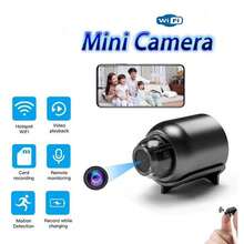 Mini Wifi Camera  Hd Night Vision, Motion Detection, Remote Monitoring, 140° Wide Angle, Micro Diy Setup, Night Vision (Without Visible Light) - Black - View 1