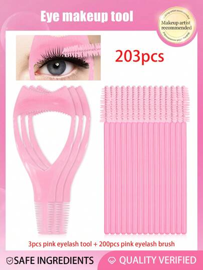 203pcs 3-In-1 Eye Shadow Makeup Tool, Eye Makeup Assistant+Crystal Mascara Brush, Eyelash Brush Set, Magically Useful Makeup Mascara Eyelash Comb And Eyeliner Template, Applicator Assistant Guide Card Tool, Reusable Makeup Assistant For Perfect Eyelash And Eyeliner Application. 1/2/3/6/7/12/15/30/33/50/53/100/103/200pcs,Makeup,Cheap,Room Decor,Vanity,Travel,Bedroom,Makeup Accessories,Cheap,Stocking Stuffers,Makeup,Makeup Tools,Cheap Stuff,Gifts,Gifts For Women,Christmas Gifts,Giveaways,Travel,Cheap Stuff,Travel Essential