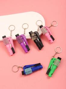 1PC Car Window Breaker Tool Keychain,3 In 1 Glass Breaker And Seatbelt Cutter & Survival Whistle, Emergency Keychain Car Escape Tool Applicable To All Cars, Car Accessories