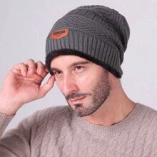 Men Hat Set - Casquette grise+Gant - Voir 3