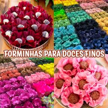 THINGS ALREADY Kit 80 Forminhas de Brigadeiro Luxo Para Doces Finos Decoração de Mesa