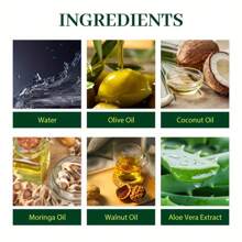 椰子油浸润橄榄油定型亮泽护发膜/套装 - 定型卷发、减少毛躁、快速干燥 - 适合所有发质 - 軍綠色 - 查看 9