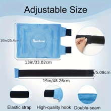 Ice Pack Wrap Around Knee, Reusable Gel Ice Pack For Knee After Sports, 1 Pack Blue - Blue - View 5