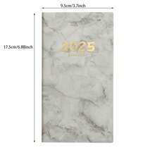 1 件 A6 2025 大理石图案记事本 - 6.88 英寸 X 3.7 英寸 - 带书签、索引，适用于生活、办公室、学校便携式记事本