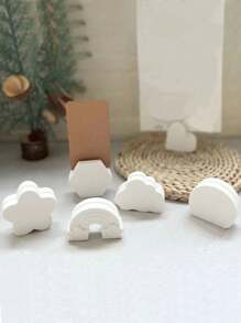 1 件 DIY 硅胶模具，用于卡片夹、半圆形、云朵、彩虹、六边形、心形卡片托盘、树脂、水晶、石膏模具 - 白色 - 查看 3