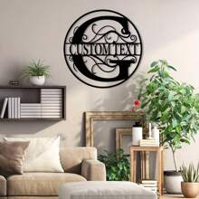 1 pièce Panneau de monogramme métallique rustique de 12 pouces/30 cm - Œuvre murale personnalisée d'initiale pour la décoration d'intérieur, utilisation extérieure , apporte une touche élégante et distinctive à votre espace