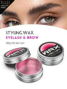 BLACKWINGS 60g睫毛嫁接膠，固體膠，睫毛和眉毛蠟，睫毛燙墊，矽膠睫毛提拉點，睫毛捲曲器，施膠器，配有矽膠墊的睫毛工具套裝，睫毛捲曲器，化妝和美容工具，可重複使用睫毛提拉墊 - 彩色 - 查看 2