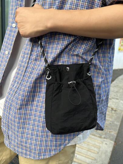 Men's Mini Shoulder Bag For Cellphone, Shoulder Or Crossbody Wallet Bag Sling Bag Cross Body Bag Side Bag Students School Supplies Fall Messenger Bag Cylinder Bag Old Money Christmas Gifts Vacation Funny Gifts Side Bag Hobo Hip Bag Tote Bag Travel Essentials Bag Camping Sling Bag Summer Bag Pack Spring Small Bags Purse Sling Bag Mini Bag Sling Bag Side Bags For Men New Life Items For Students Men Essentials Small Bag For Men Body Bag For Men Mobile Phone Bag Canvas Tote Bag Pouch