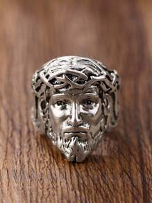 1pc Vintage Creative Venus Face Detail Decorative Ring, Exaggerated Design Suitable For Men And Women's Fashionable Daily Wear - 24020198 - View 15