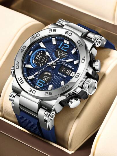 Foxbox Men's Fashionable Blue Digital Watch