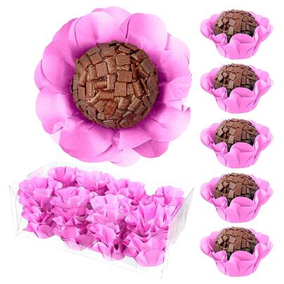 THINGS ALREADY Kit 80 Forminhas de Brigadeiro Luxo Para Doces Finos Decoração de Mesa