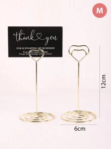 5pcs/10pcs Mini Table Number Holders, Gold Round Menu Card Clip, Great For Weddings, Birthdays, Anniversaries, Parties, Table Place Cards, Wire Picture Frames, Desk Photo Holder, Table Decorations, Back To School Valentine Day