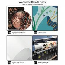 3入經典哥德風藝術海報，描繪花卉人體解剖圖-心臟、肺、肝臟，深沉學院風格，適用於醫學主題畫廊牆，也適合公寓、宿舍、臥室、客廳等家居裝飾，不包含相框 - 杏色 - 查看 6