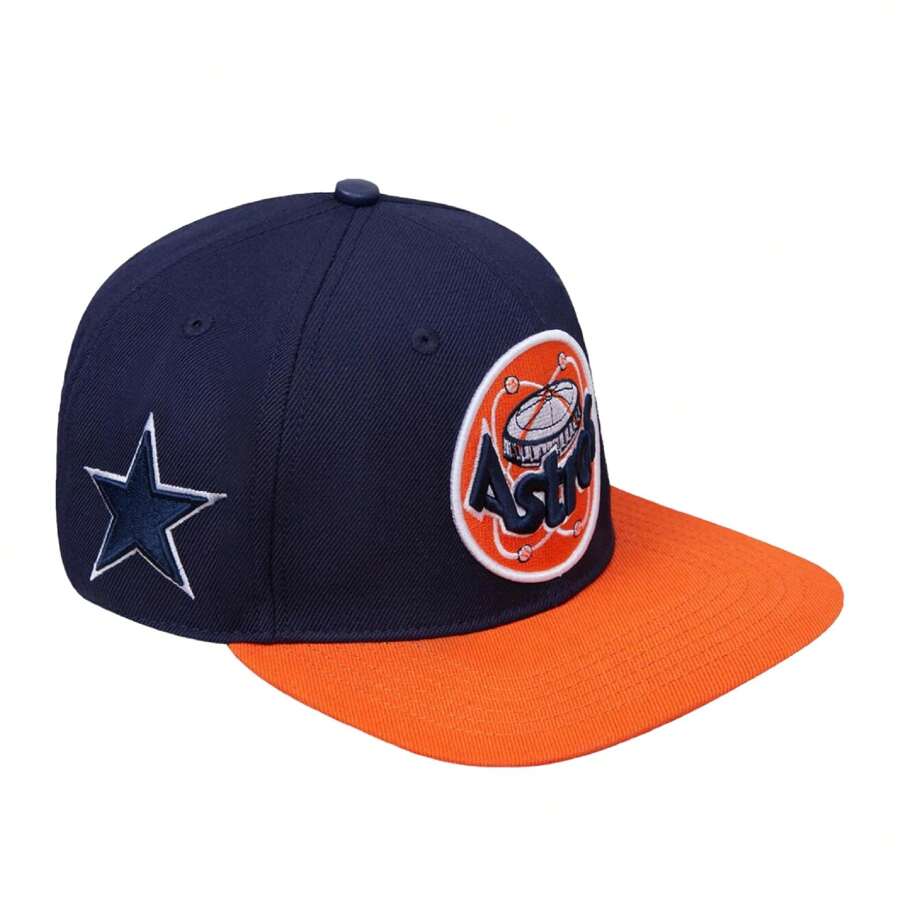 Pro Standard Houston Astros Retro Classic Logo Mũ snapback màu hải quân/màu cam nửa đêm - Màu xanh lam - Xem 1