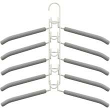 Maximize Your Closet Space With This Multi-Layer Folding Clothes Hanger Hook! Multi-Functional Clothes Hanger, 5-Layer Metal Sponge Clothes Hanger Can Be Disassembled, High-End Magic Anti-Slip Multi-Functional Storage And Organizing Clothes Hanger. (The Product Color May Vary Slightly Due To Photography Reasons.)