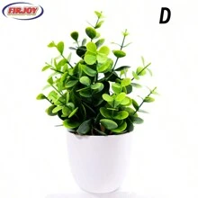 FIRJOY 1pc家用仿真绿植盆栽桌面观赏迷你植物也可以用来拍照摆件装饰阳台花园仿真绿植摆件人造装饰绿植自然清新仿真程度高无味仿真绿植。 - 彩色 - 查看 6