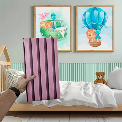 Cabeceira Ripado Estofada 1 Placa 20x40cm