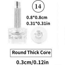 5 Pairs Transparent Stiletto High Heel Replacement Tips, Wear-Resistant & Non-Slip Heel Tips In Thick & Thin Designs - Transparent - View 17