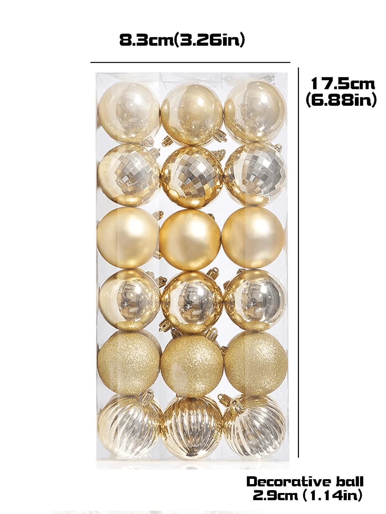 36pcs Christmas Party Plastic Hanging Decorations Including GiftBag