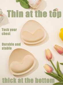 11cm/4,33 polegadas/1 Par de Almofadas de Silicone Autoadesivas com Espuma Fina Superior e Ultra-Espessa Invisível Inferior para Maiô e Maiô Bikini, Almofadas de Sutiã Push-Up, Almofadas de Copo de Sutiã de Cores Sólidas