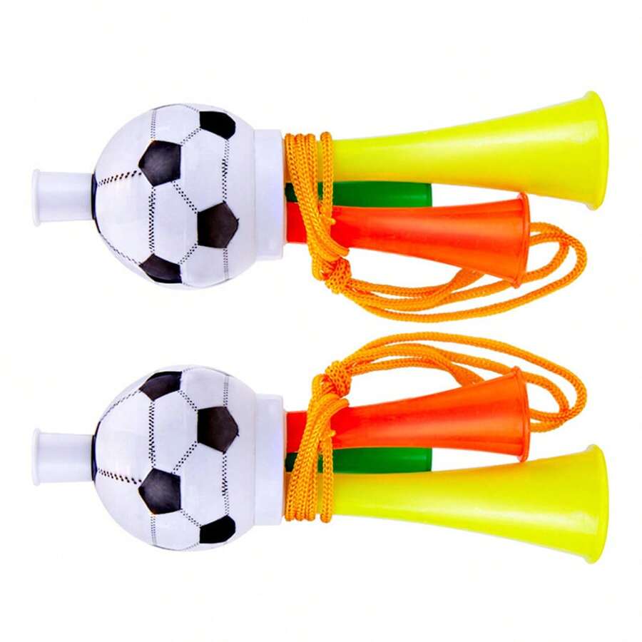 5pcs/Set Multi-Color Creative Toy Football Vuvuzela Horn, Sports Events Cheering Prop - Multicolor - View 1