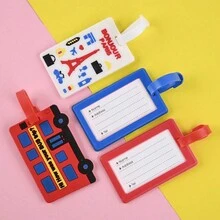 5 Chiếc Phim Hoạt Hình Lên Máy Bay Thẻ Hành Lý Pvc Phim Hoạt Hình Sáng Tạo Thẻ Hành Lý Máy Bay Dây Thẻ Lên Máy Bay, Thẻ Nhận Dạng Hành Lý, Thẻ Lên Máy Bay, Các Loại Đồ Du Lịch Cần Thiết Cho Du Lịch Ba Lô Túi Du Lịch Vali Hành Lý Dụng Cụ Du Lịch Trở Lại Trường Học - Nhiều màu - Xem 2