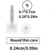 5 Pairs Transparent Stiletto High Heel Replacement Tips, Wear-Resistant & Non-Slip Heel Tips In Thick & Thin Designs - Transparent - View 15