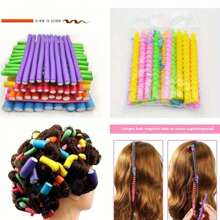 20 件/套卷发棒螺旋烫发卷发器 DIY 美发造型工具、发饰、美发工具 - 彩色 - 查看 18