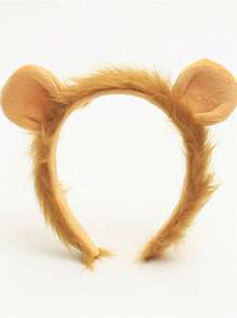 1 Peça Tiara de Orelha de Leão Fofa Acessório de Cabelo Criativo Novidade Super Adorável de Desenho Animado para Adultos, Adereço para Fotos