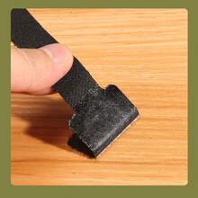 Organizador adhesivo de cable, sujetadores de cable de gancho y bucle, fijador de cable autoadhesivo para gestión de cables - Negro - Ver 5