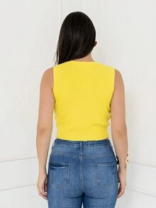 Women Tank Tops & Camis - Màu vàng - Xem 6