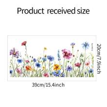 Flowers And Trees Series Flat Wall Sticker - Vibrant Window And Wall Decoration - Removable Plastic Film, For Kitchen, Living Room, Bedroom, Study, Dining Room, Ceiling, Birthday Party Decoration, Romantic Removable Art Decal Vinyl Decal,For Bedroom Decor,Room Decor Items,For Halloween Decor,Fall Decor,Classroom Decorations,Removable Sticker - Watercolor Flowers and Leaves - View 12