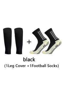 运动户外足球袜腿套套装（1双足球袜+1双腿套）1双训练运动防护单层腿套 男士压缩腿套 橄榄球运动针织吸汗腿袜 1双成人专业足球训练足球袜 方形纯色硅胶防滑足球袜 男士户外运动透气吸汗足球袜 加厚毛巾底 中筒运动 多种颜色可供选择 加厚针织底透气吸汗足球袜 中筒运动 多种颜色可供选择 - 彩色 - 查看 6