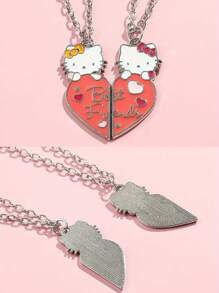 Sanrio Genuine Sanrio Bracelet Cute Hello Kitty Pendant Sweet Necklace Kitty Cat Kuromi My Melody Cinnamoroll Set Birthday Gifts Cartoon Jewelry Accessories (Some Parts May Be Random)