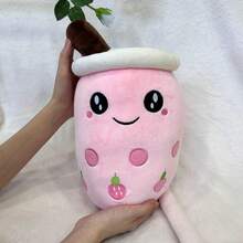 1 pezzo Cuscino peluche a forma di tè al latte simulato carino, bambola tazza di tè al latte alla frutta divertente, regalo per il letto - Multicolore - Visualizzare 13