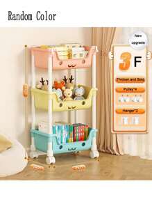 Toy Storage Trolley Bookshelf Snack Rack For Children Storage Organizer Bathroom Accessories Closet Organizer Kitchen Storage,Random Color - Multicolor - View 12
