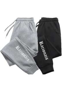 Kit 2 Jogger Sweatpants Racionais 's Unisex - màu đen - Xem 1